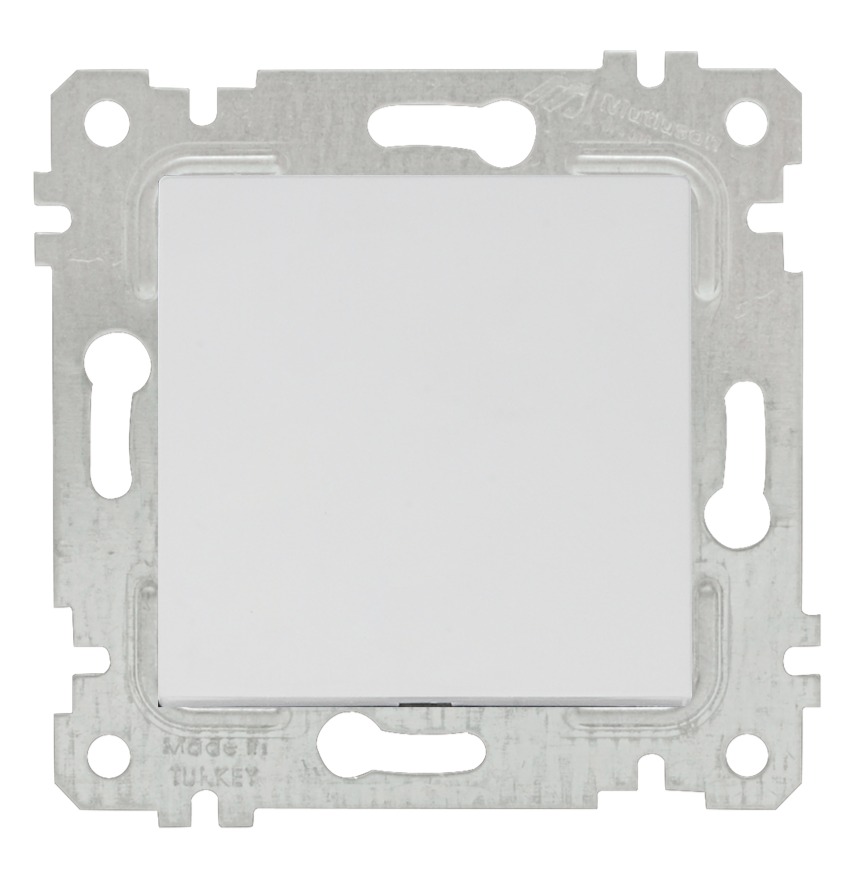 ჩამრთველი ერთკლავიშა RITA თეთრი